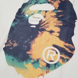 BAPE Tie Dye Big Ape Head white/navy Tshirt
Ds/New