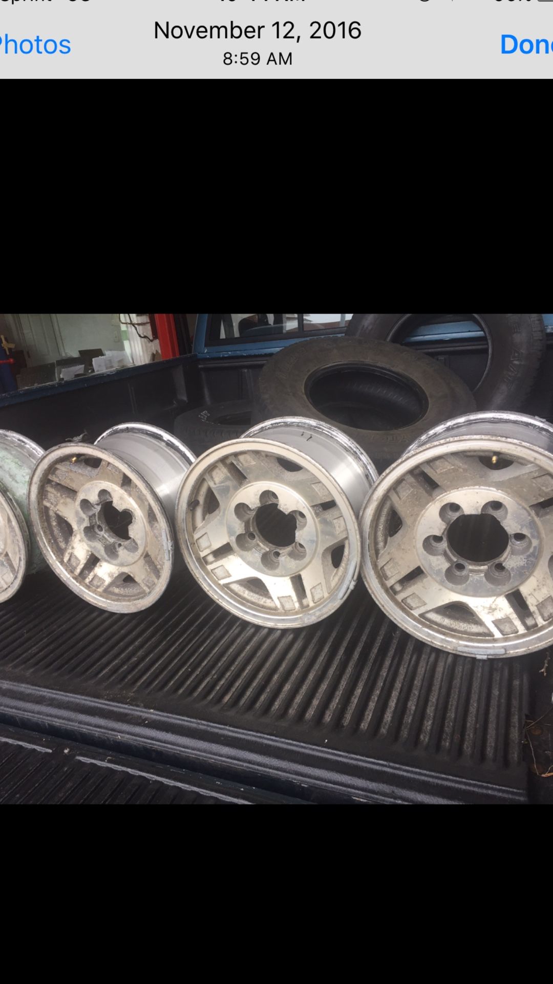 Rims out Toyota pickup 85dls or make me and offer. for Sale in Wauconda ...