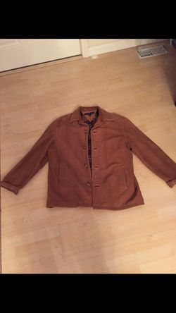 NWOT men's authentic Tommy Hilfiger leather jacket large