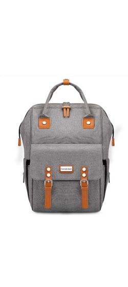 Brand new Diaper Bag with Changing Pad and Stroller Straps, Diaper Backpack, Light Grey