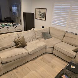 White West Elm Sectional Sofa (Must Be Picked Up) 