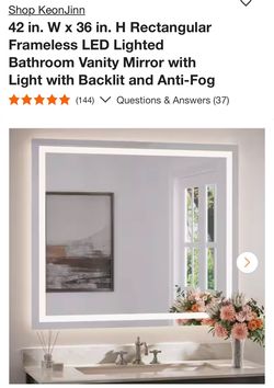 KeonJinn Frameless LED Mirror