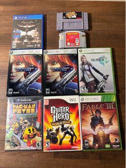 Mixed Video Game Games Lot PS4 Nintendo N64 SNES GameCube Xbox 360 Wii PlayStation