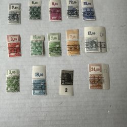 Germany Soviet Zone 1948 Stamp Group Of 14 With Tab
