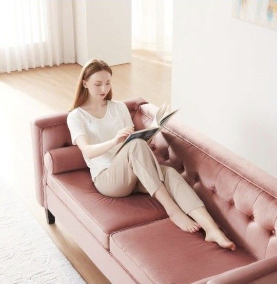 58'' W Velvet Sofa, Mid-Century Love Seats Sofa Furniture with Bolster Pillows, Button Tufted Couch for Living Room, Tool-Free Assembly (Loveseat, Pin