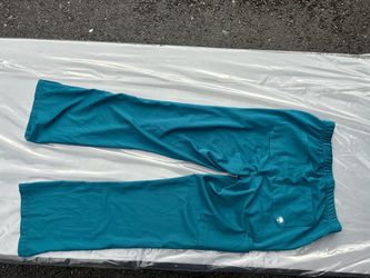Teal Scrub Pants with Elastic Waist