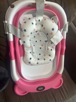 Bassinet, baby tub, newborn diapers, baby chair