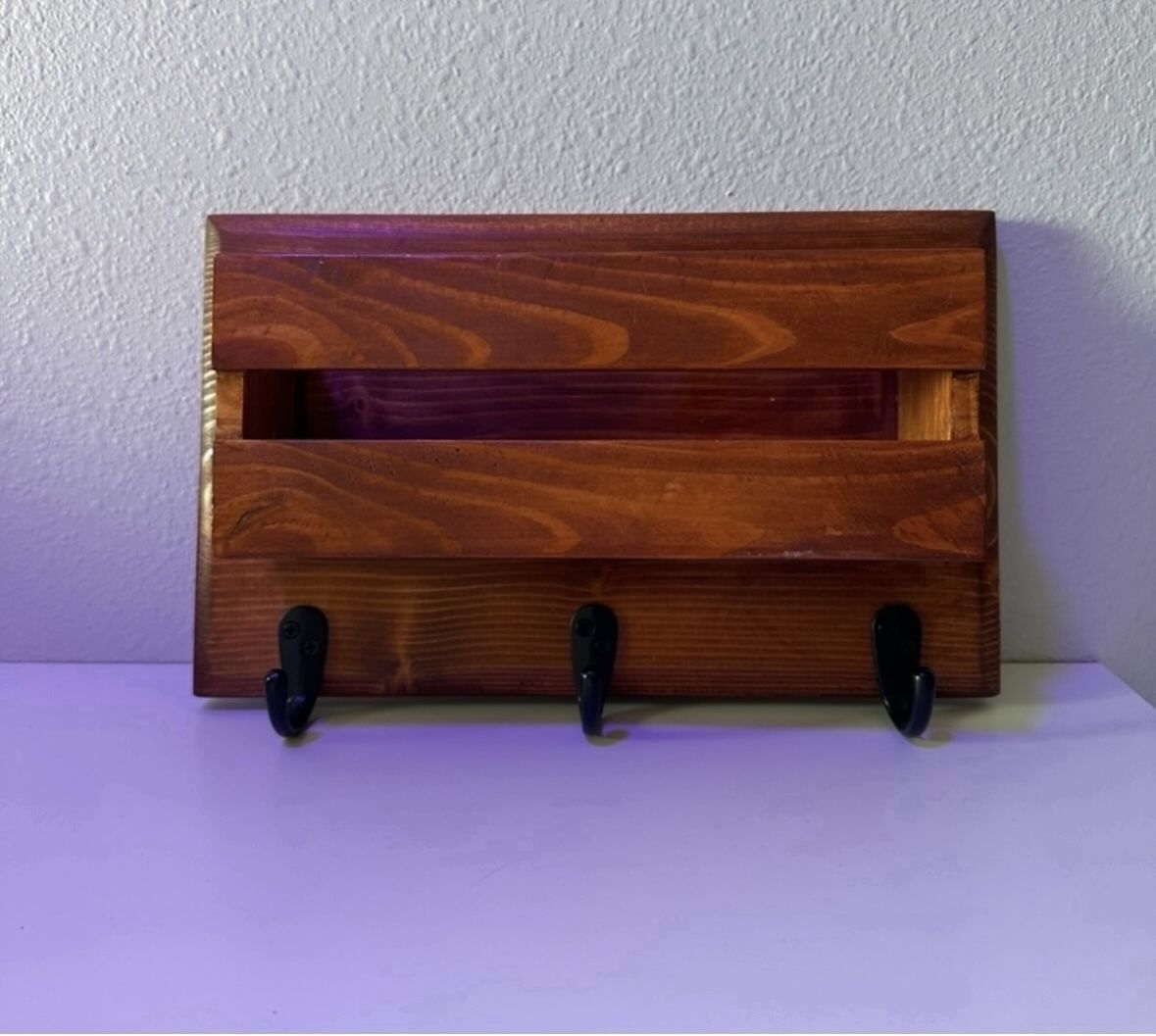 Hand Made Solid Wood Dog Leash Organizer