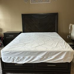 Queen Bedroom Set With A Brand New Mattress 