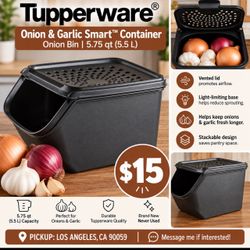 🧅🧄 BRAND NEW TUPPERWARE® ONION & GARLIC SMART™ CONTAINER  💰 $15  Brand new, never used Tupperware® Onion & Garlic Smart™ Container — perfect for ke