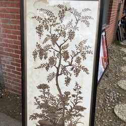 Large 67x36” Vertical Wall Artwork In Wood Frame