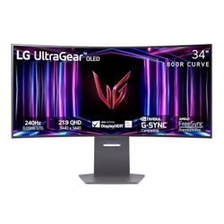 LG 34" UltraGear 34GS95QE OLED WQHD 240Hz 0.03ms G-Sync 1440p 800R Curved Gaming Monitor