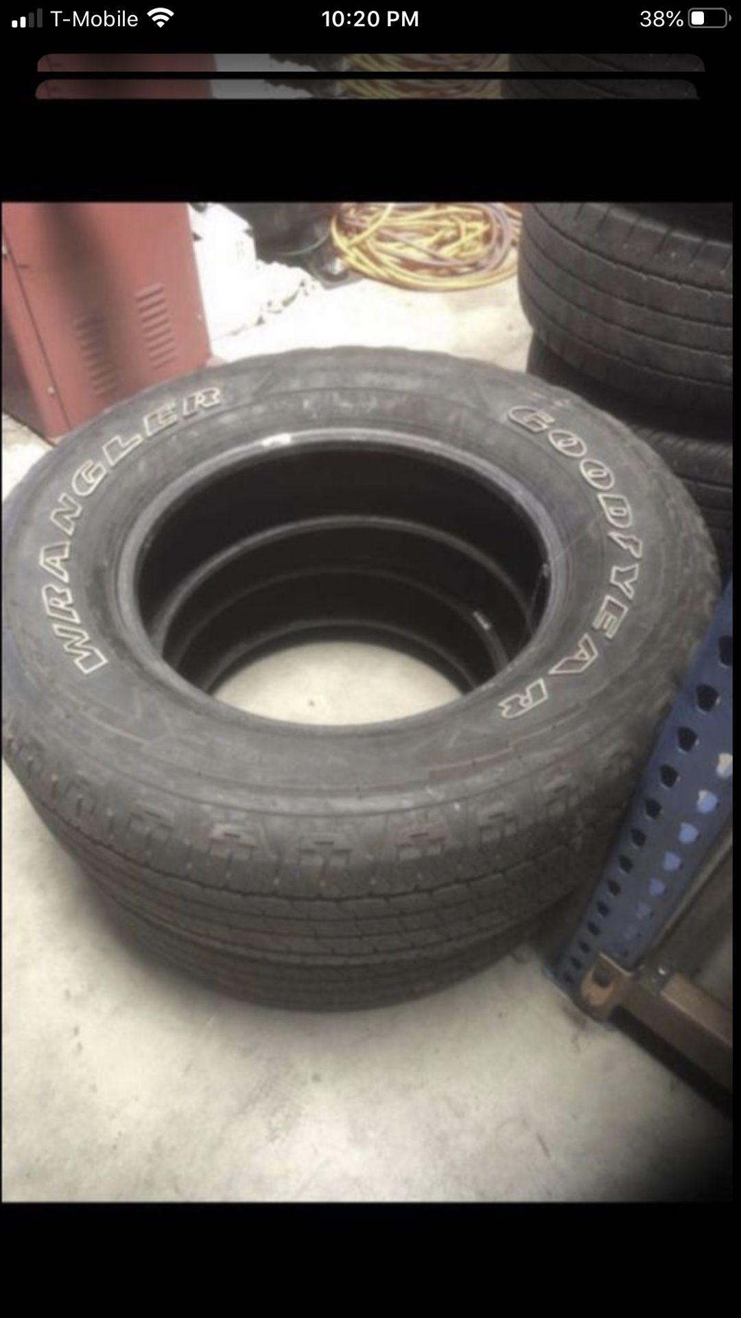 Two tires 275/65/18 Goodyear 70% tread