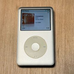 iPod Classic 7thGEN A:1238 160GB-Silver Tested Good 6-10HR Bat w/Char-28081-Song