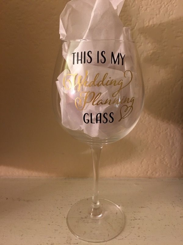 Wedding planning glass