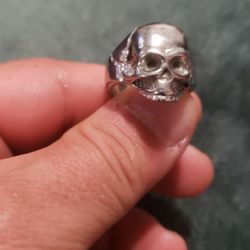 Stainless Steel Skull Ring. $150. Pickup In Oakdale 