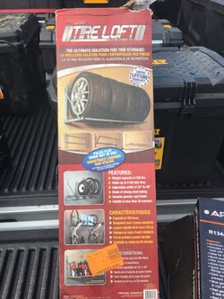 Tire loft foldable tire rack