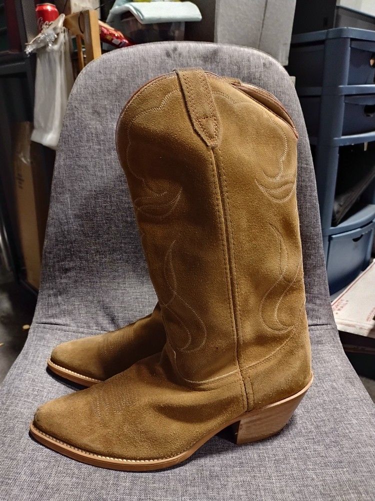 MENS ACME SUEDE COWBOY BOOTS
