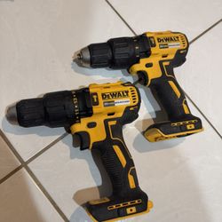 Two New DEWALT 20V MAX* Cordless Drill, 1/2-Inch, Tool Only (DCD777B)
