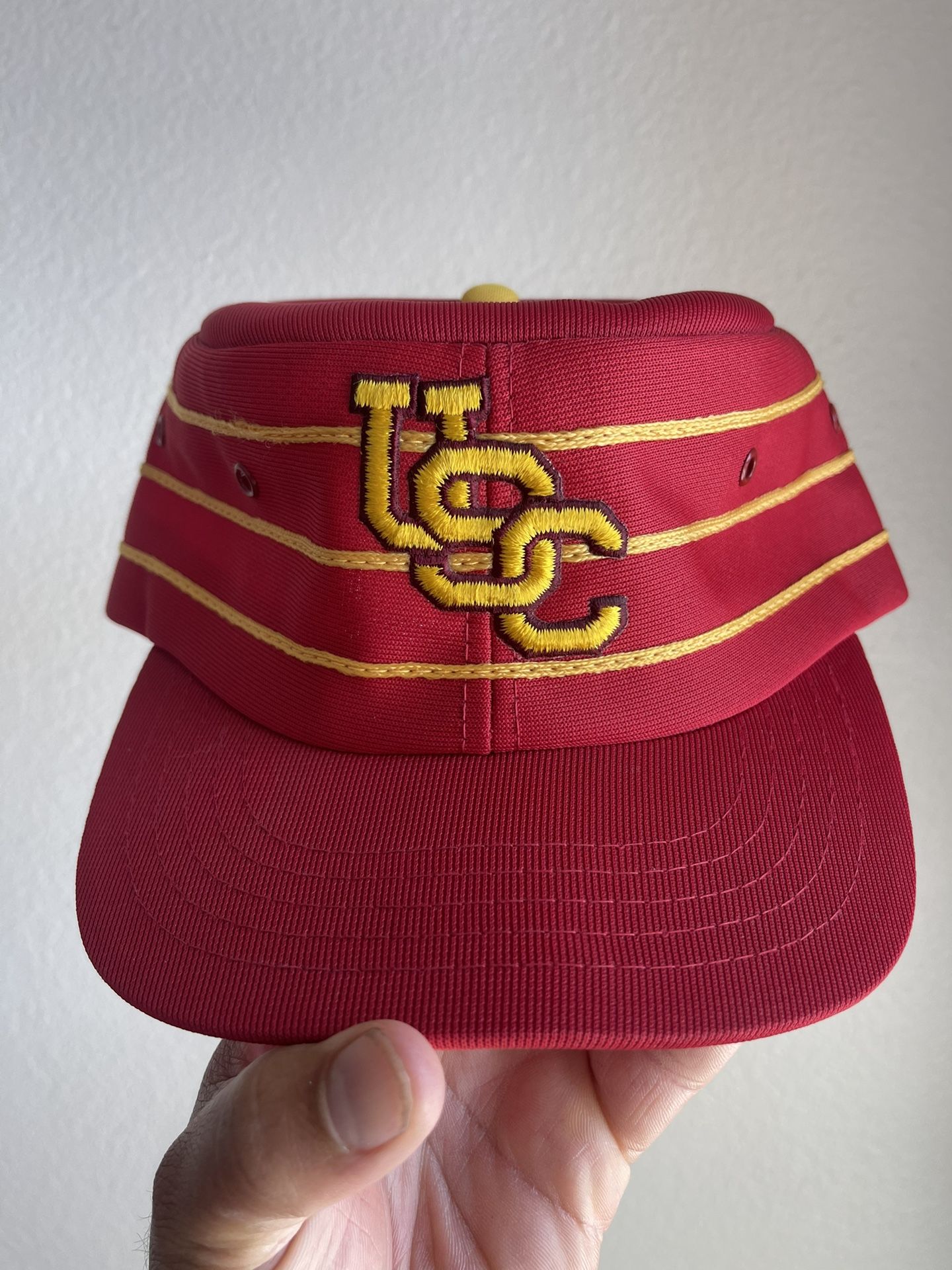 Vintage Sports Specialties USC Striped Snapback Hat 