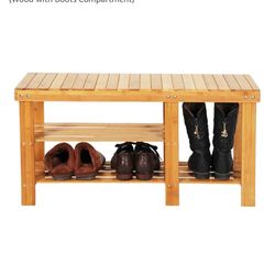 Bamboo Shoe Rack & Bench 