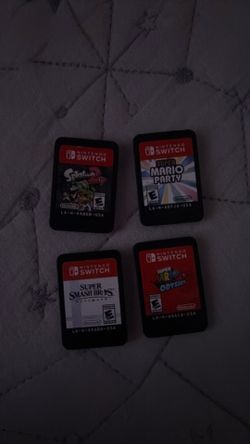 4 Nintendo switch games