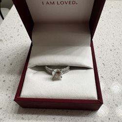 2.21 Total Weight, 1.5 Center Carat Engagement Ring And Wedding Band Size 7.5