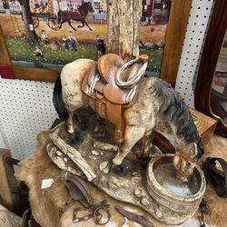 Cowboy Plaster Decor Horse