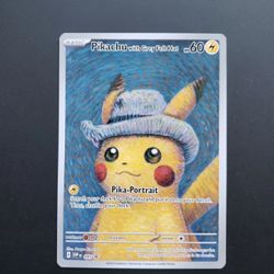 Pokemon x Van Gogh: Pikachu with Grey Felt Hat - 085 Promo Card - NM/M
