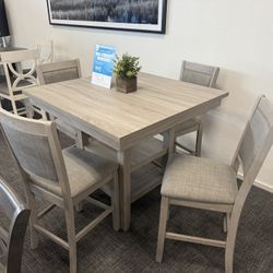 5pc Gray Counter Height Table (FREE DELIVERY)