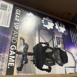 Gamer Gear Gaming Office Chair with Extendable Leg Rest, Black Fabric Upholstery