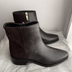 Aquatalia Gabriele Leather and Suede Ankle Boots