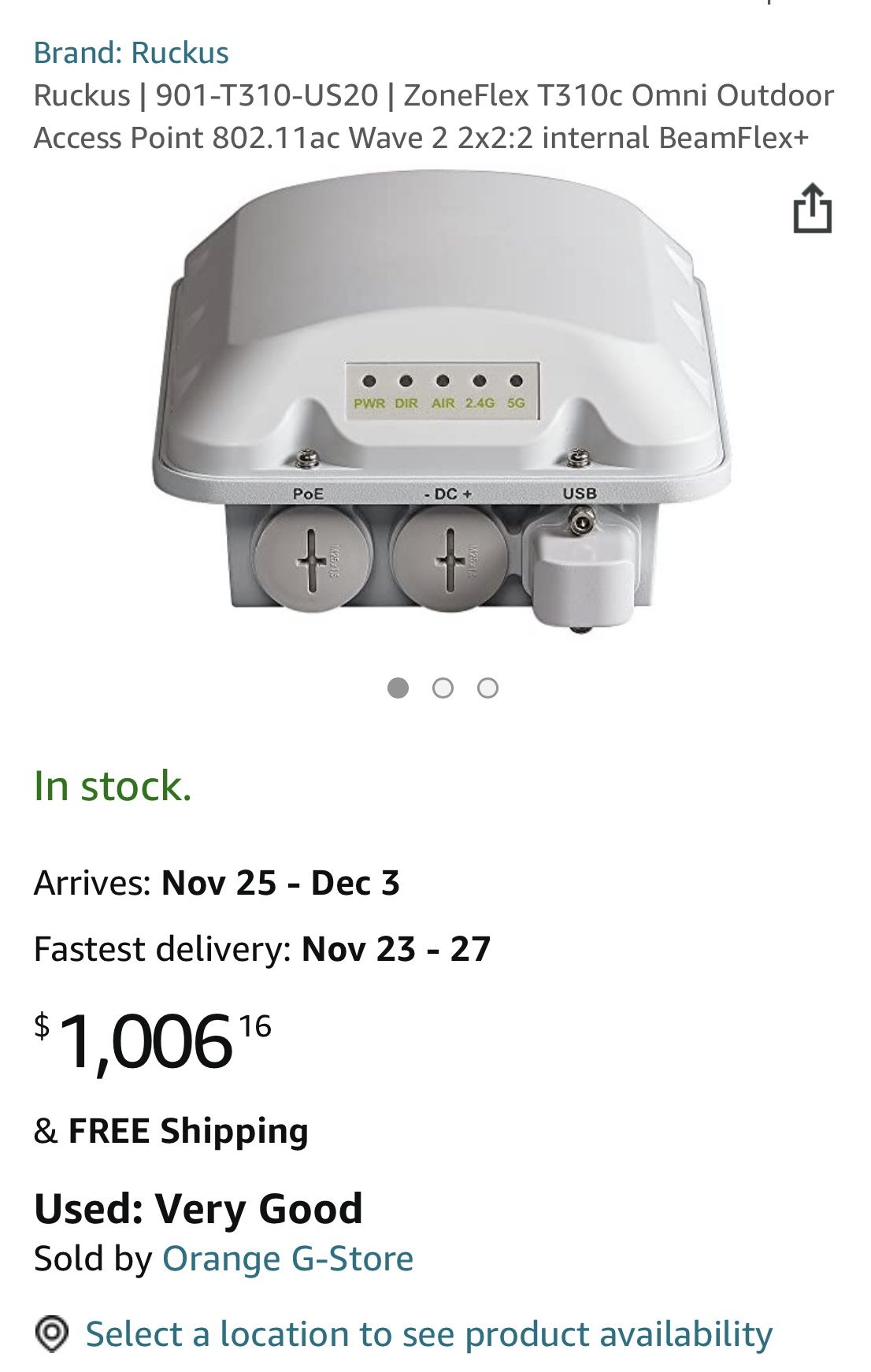 Ruckus T310 Access Point