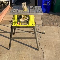 RYOBI table Saw With Legs