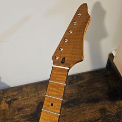 Roasted Flame Maple Guitar Neck 25.5 Inch