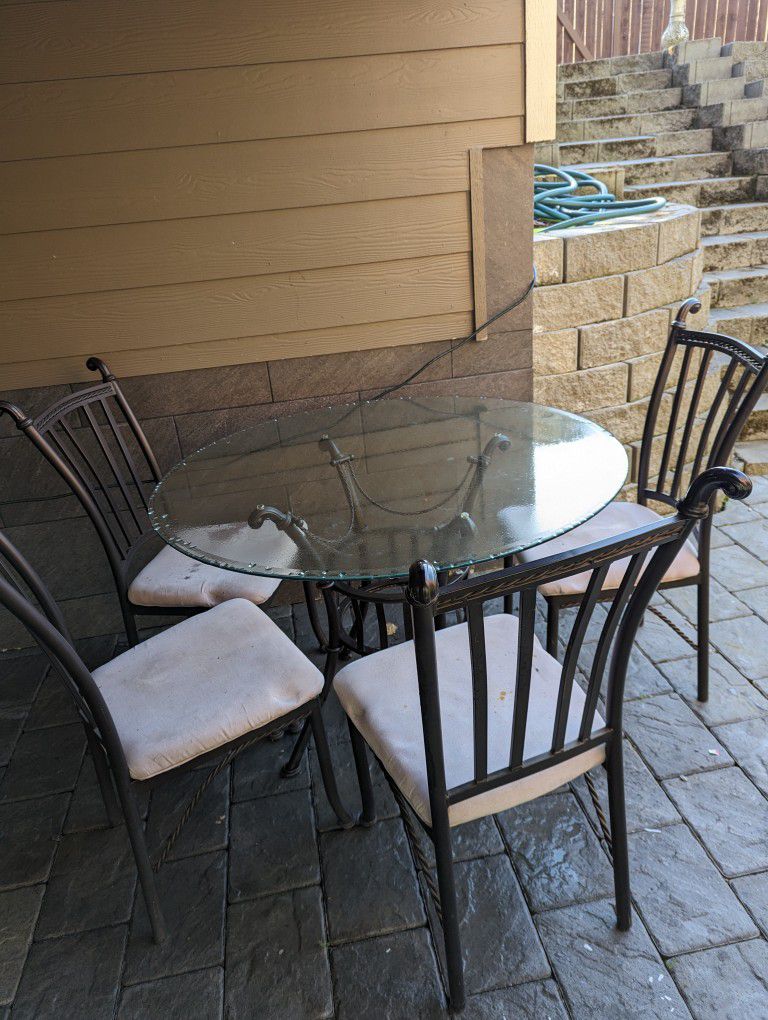 Glass Table And Chairs