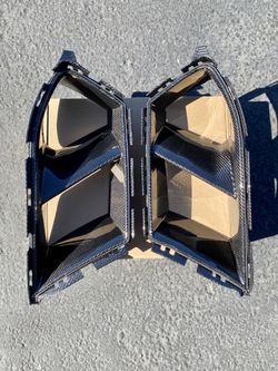 Dry Carbon Fiber (Gloss Finish) Lower Air Duct Vents For BMW G80 M3 G82 G83 M4 Competition