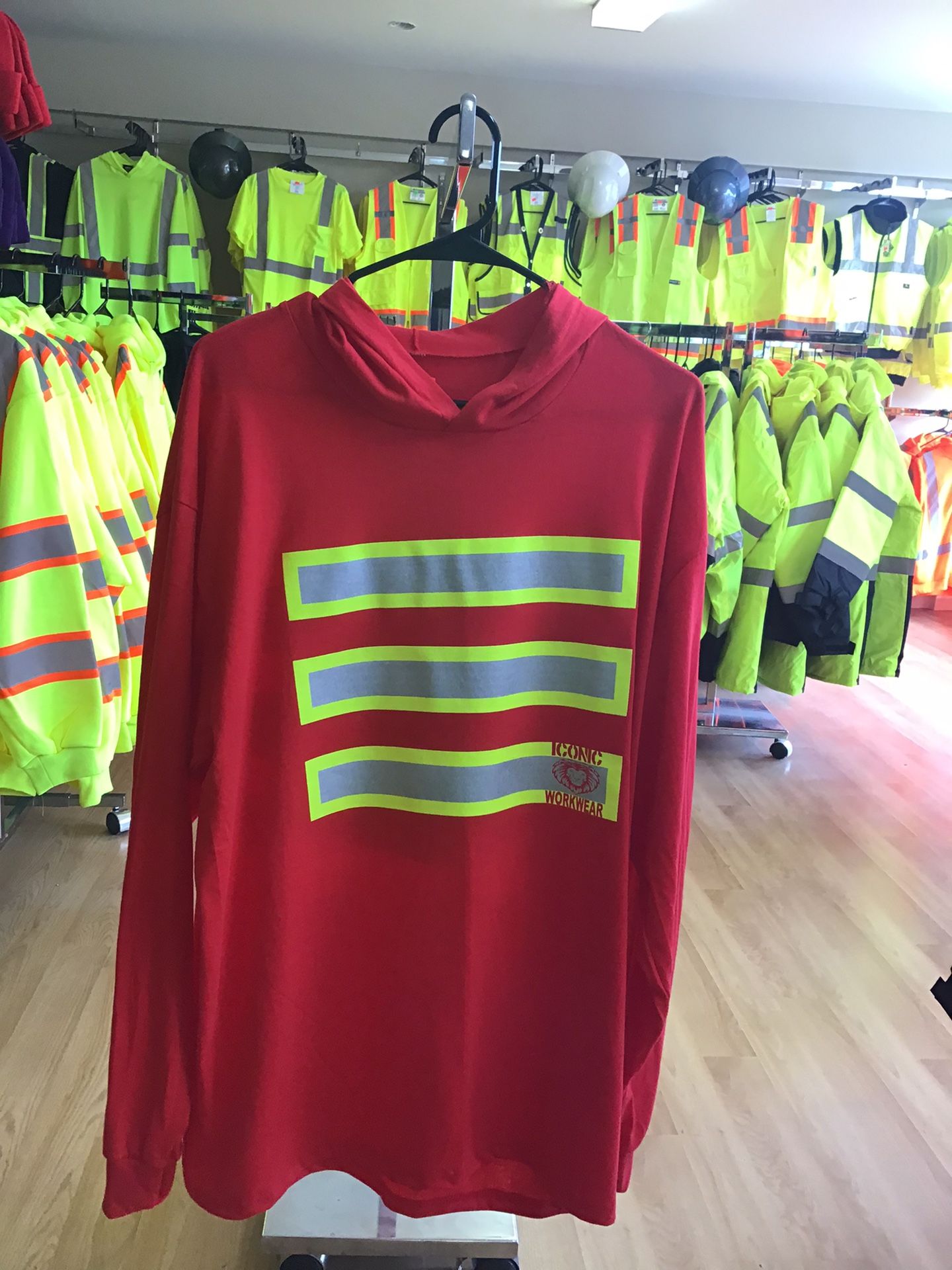 High Visibility Hooded Long Sleeve