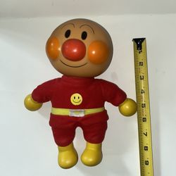 vintage 2001 Anpanman soft doll toy 9"