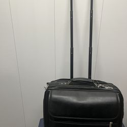 Leather Bag On Wheels