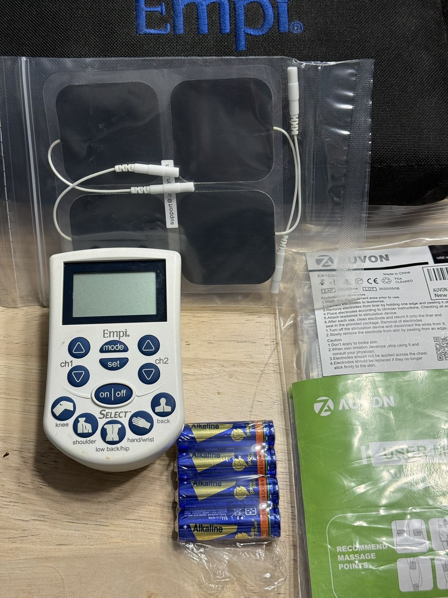 EMPI TENS Unit – Dual Channel Pain Relief Device with Electrodes & Case