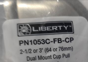 Liberty Dual mount cabinet cup pull (2.5-3 inch satin nickel)