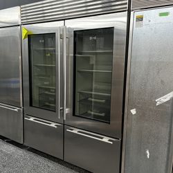 Subzero Bottom Freezer Built In 60” Set Stainless Steel 