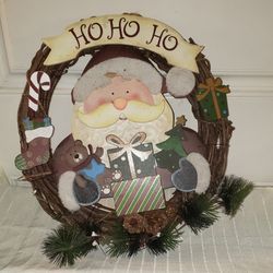14" Christmas/Holiday Santa Artificial Wreath