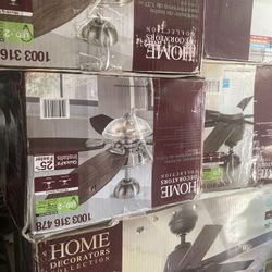 Indoor And Outdoor Ceiling Fans. 42” 44” 52” 54” 60”