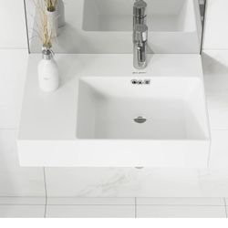 Swiss Madison SM-WS323 St. Tropez Wall Hung Sink with Right Side Faucet Mount