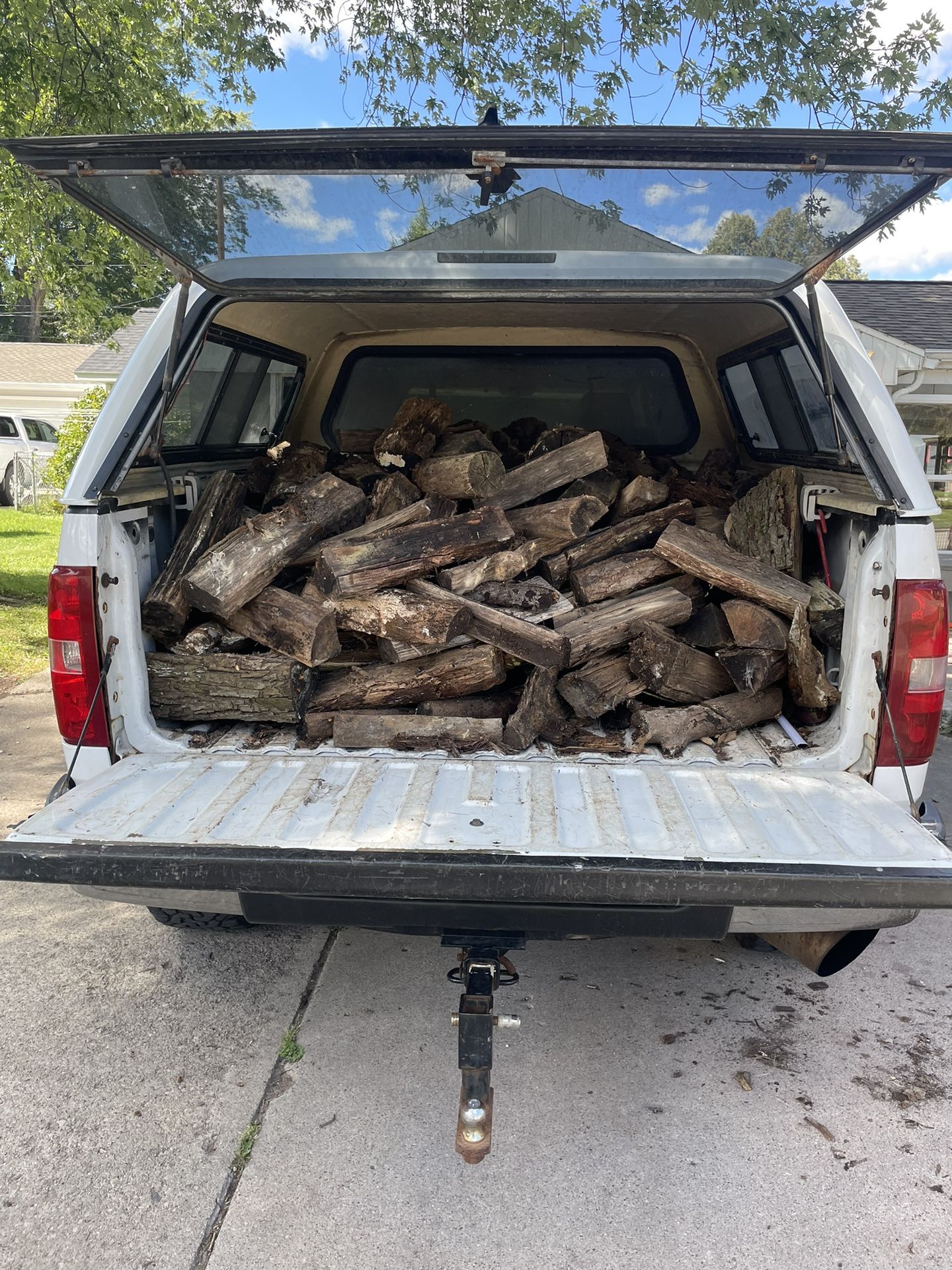 Truck Bed Of Split Firewood
