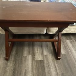Medium Size Wood Table With Drawer 