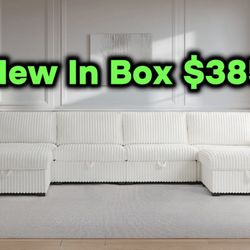 Storage Compartment Underneath Seats Brand New U Shape Sectional Couch 🛋️ 