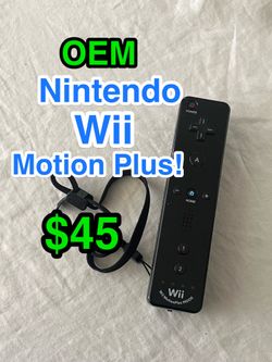 OEM Nintendo Wii Remote + Upgraded Motion+ Plus!